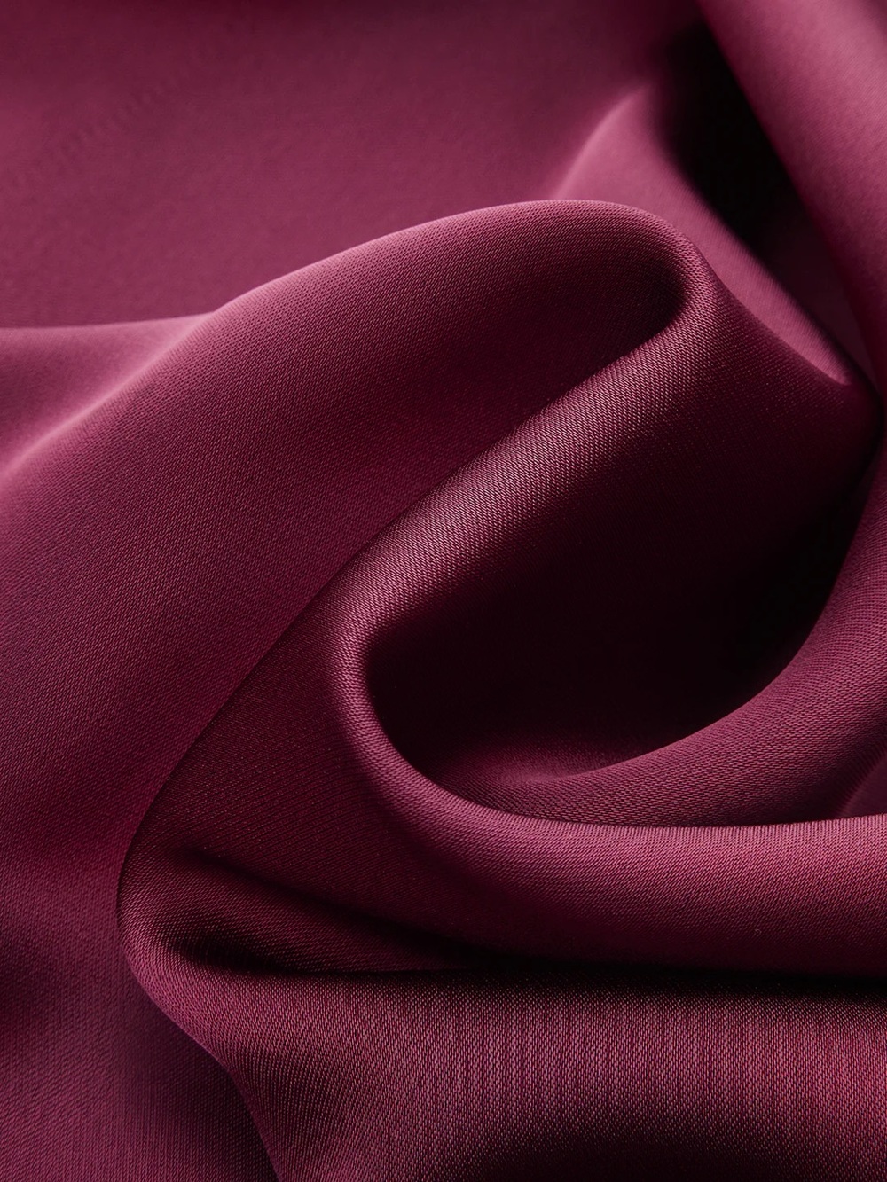 203 Draped Satin Mock Neck Blouse with Tie - Picture 3 of 4